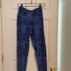 Aerie Blue Leopard Print Leggings